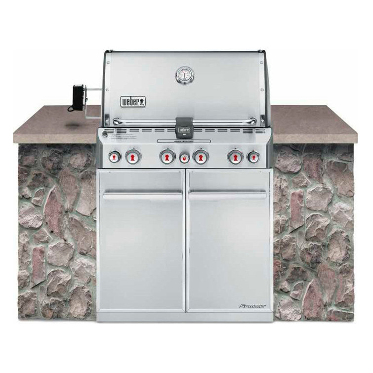 er Summit® er 4 Burner BuiltIn Natural Gas 48800 BTU Gas Grill